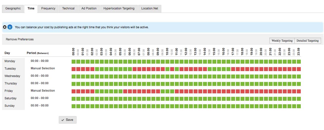 Time Targeting